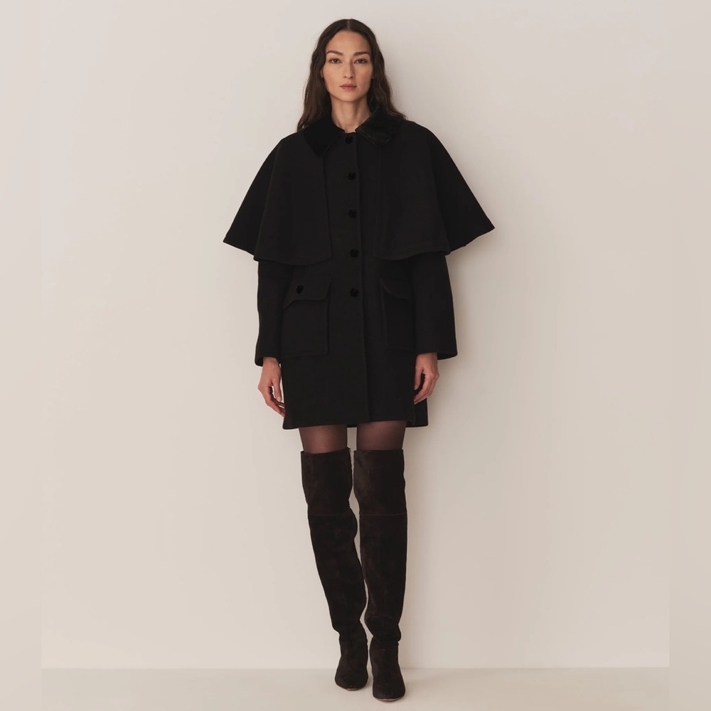 NWT Doen Black Watson Coat